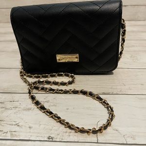 New bebe black Chevron Crossbody or clutch